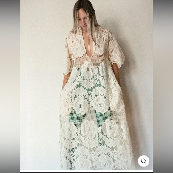 MR. LARKIN LOLA Dress Elegant | Creamy Lace Maxi Dress - Picture 2 of 15